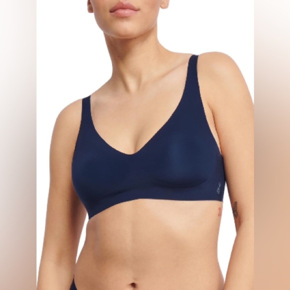 Sloggi ZERO 2.0 Navy Blue Soft Bralette Size Large